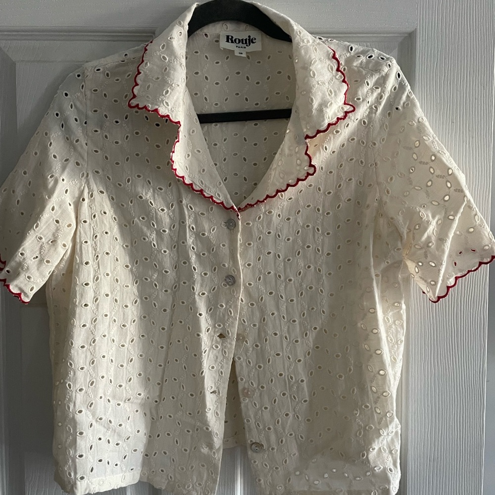 Rouje Aneth eyelet top